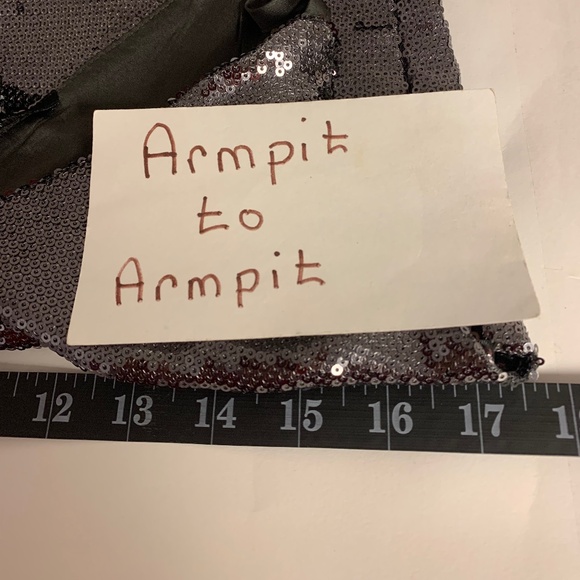 Forever 21 mini dress SZ M silver sequins bubble hem prom event formal disco NWT - Picture 4 of 7